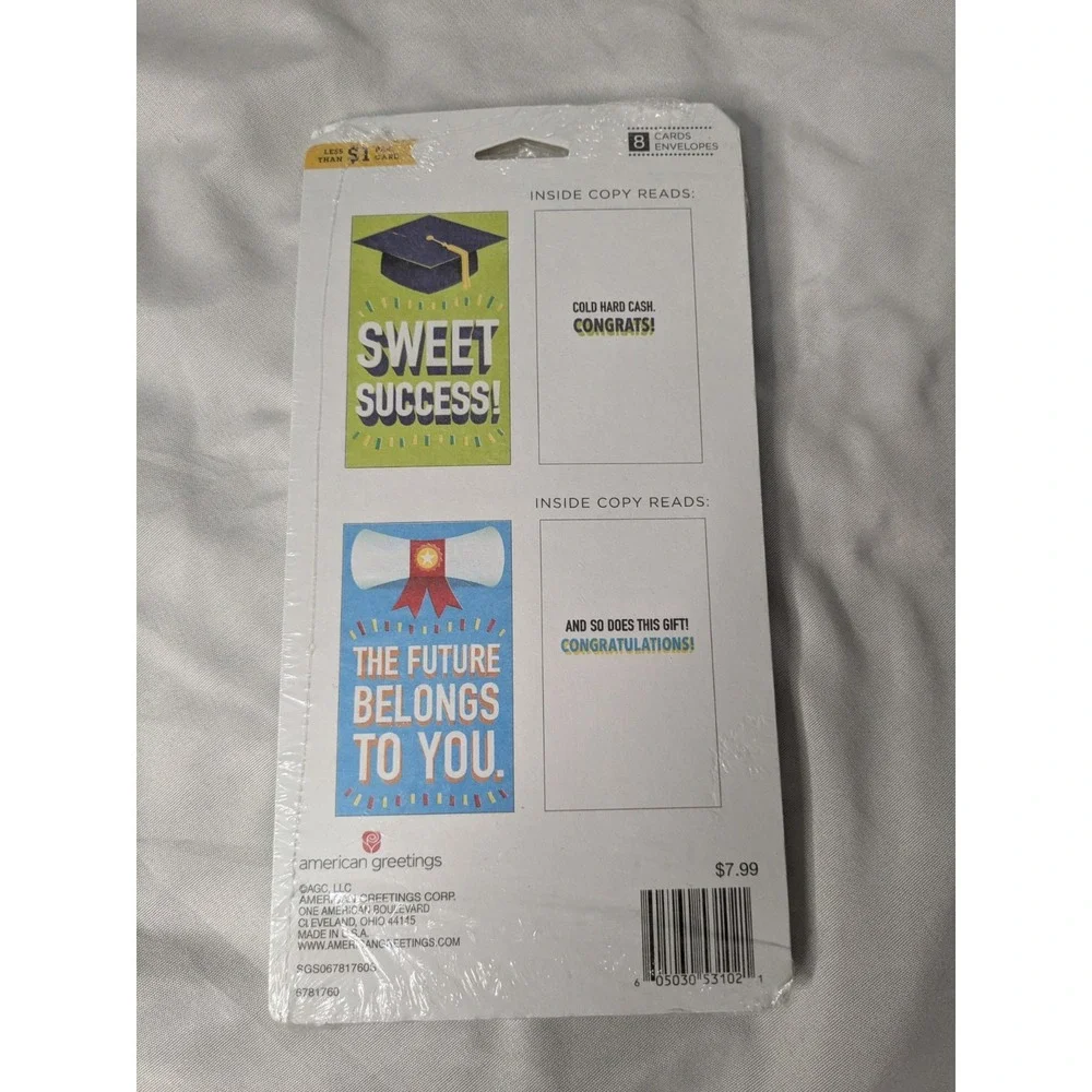 American Greetings Graduation Cards - 8 Cards‎ And Envelopes
